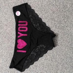 Limited edition PINK lace back low rise hipster